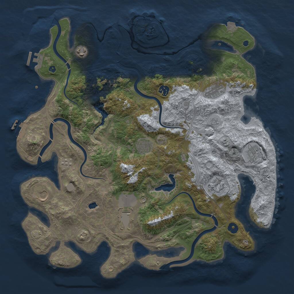 Rust Map: Procedural Map, Size: 4250, Seed: 333333, 15 Monuments