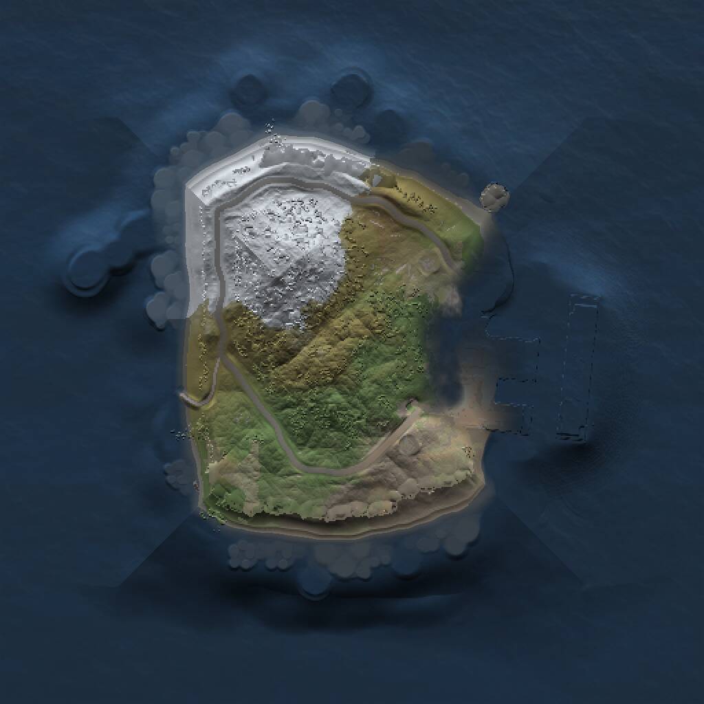 Rust Map: Procedural Map, Size: 1000, Seed: 1726056387, 2 Monuments