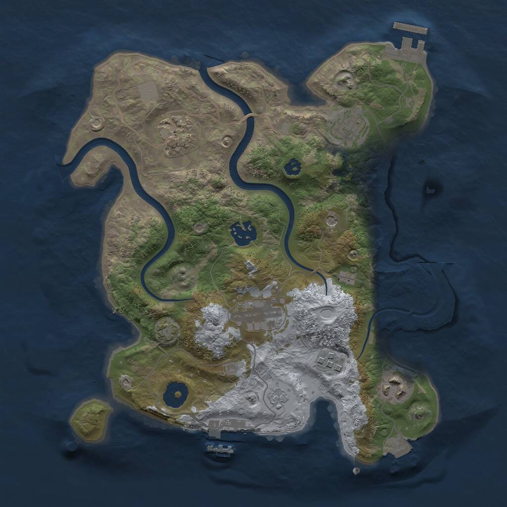 Rust Map: Procedural Map, Size: 3000, Seed: 415220484, 12 Monuments