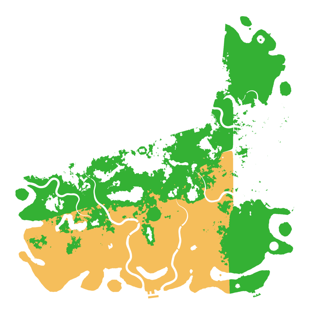 Biome Rust Map: Procedural Map, Size: 6000, Seed: 1030667839
