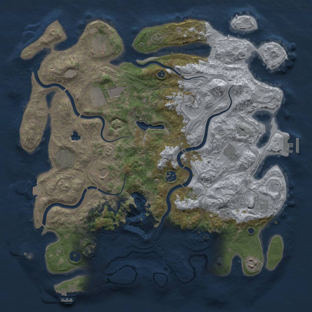 Rust Map: Procedural Map, Size: 4250, Seed: 251, 16 Monuments