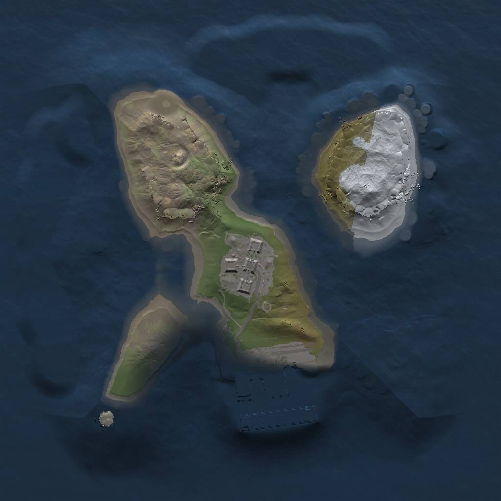 Rust Map: Procedural Map, Size: 1350, Seed: 1369759447, 3 Monuments