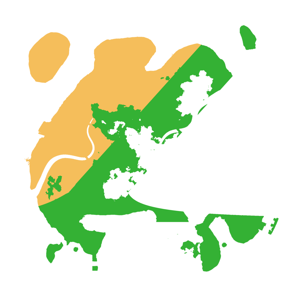 Biome Rust Map: Procedural Map, Size: 2500, Seed: 212895893