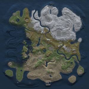 Thumbnail Rust Map: Procedural Map, Size: 4000, Seed: 1120615850, 17 Monuments