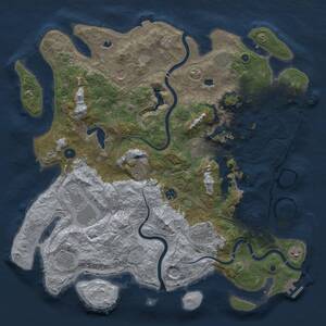 Thumbnail Rust Map: Procedural Map, Size: 4500, Seed: 387573654, 16 Monuments