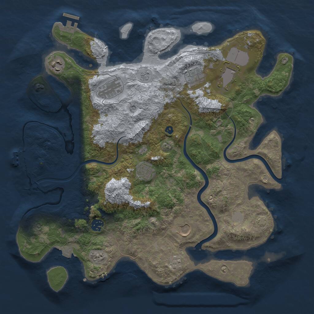 Rust Map: Procedural Map, Size: 3800, Seed: 260522, 14 Monuments