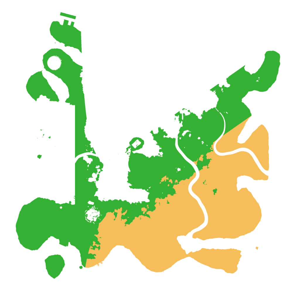 Biome Rust Map: Procedural Map, Size: 3800, Seed: 260522