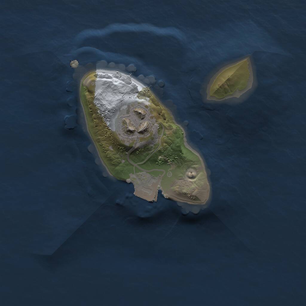 Rust Map: Procedural Map, Size: 1500, Seed: 241295851, 2 Monuments