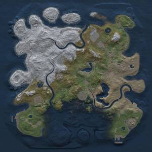Thumbnail Rust Map: Procedural Map, Size: 4000, Seed: 1151510078, 14 Monuments