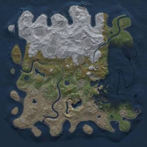 Thumbnail Rust Map: Procedural Map, Size: 4500, Seed: 1498, 15 Monuments
