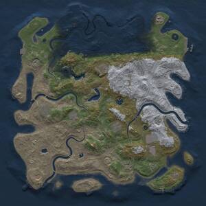 Rust Map: Procedural Map, Size: 4500, Seed: 226400897, 17 Monuments