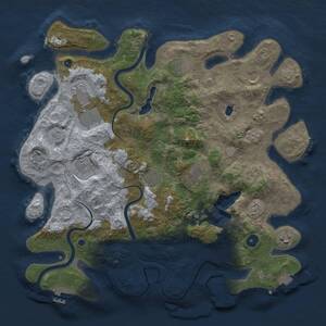 Thumbnail Rust Map: Procedural Map, Size: 4000, Seed: 1987344906, 14 Monuments