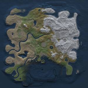 Thumbnail Rust Map: Procedural Map, Size: 4000, Seed: 1198194260, 15 Monuments
