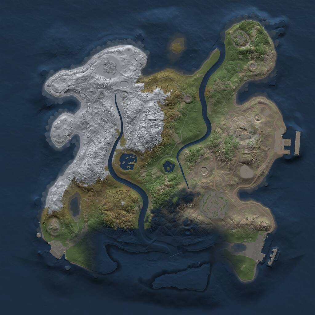Rust Map: Procedural Map, Size: 2700, Seed: 1780315313, 8 Monuments