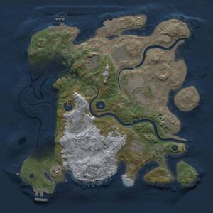 Thumbnail Rust Map: Procedural Map, Size: 3600, Seed: 371873536, 15 Monuments