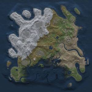 Thumbnail Rust Map: Procedural Map, Size: 3650, Seed: 84336180, 15 Monuments