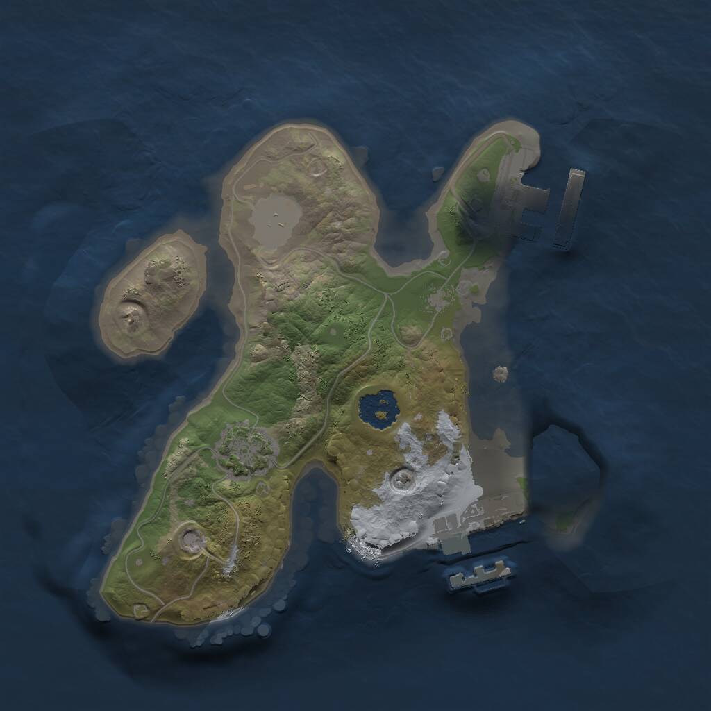 Rust Map: Procedural Map, Size: 1800, Seed: 515614163, 4 Monuments