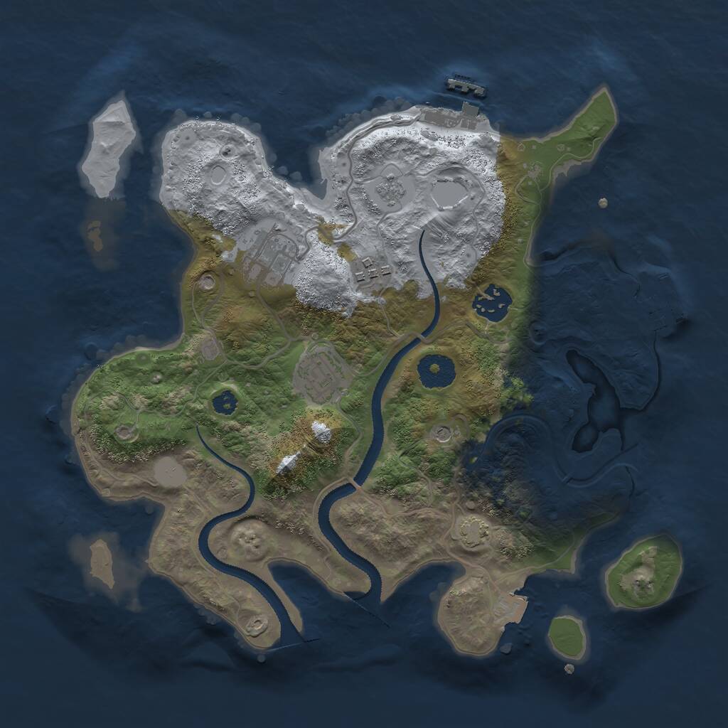 Rust Map: Procedural Map, Size: 3027, Seed: 1234, 10 Monuments
