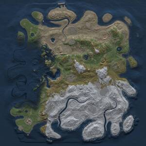 Thumbnail Rust Map: Procedural Map, Size: 4250, Seed: 916076095, 17 Monuments