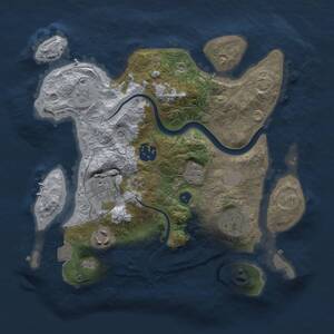 Thumbnail Rust Map: Procedural Map, Size: 2800, Seed: 1096683177, 9 Monuments