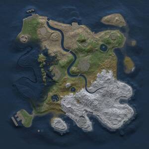 Thumbnail Rust Map: Procedural Map, Size: 3000, Seed: 2048544298, 11 Monuments
