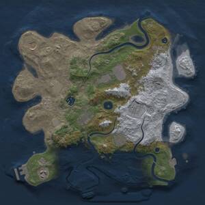Thumbnail Rust Map: Procedural Map, Size: 3500, Seed: 2129308312, 16 Monuments