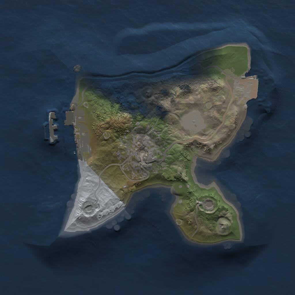 Rust Map: Procedural Map, Size: 1500, Seed: 170851017, 2 Monuments