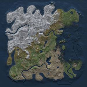Thumbnail Rust Map: Procedural Map, Size: 4500, Seed: 708167757, 16 Monuments
