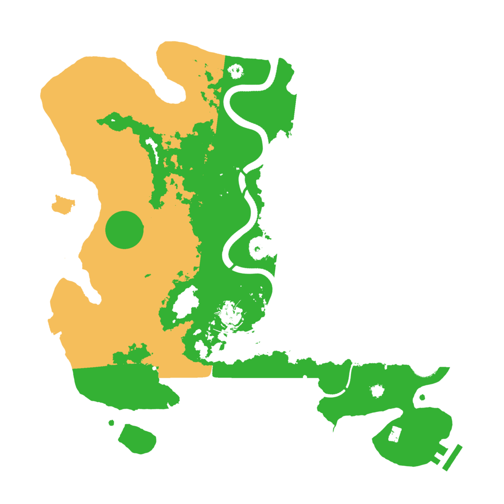Biome Rust Map: Procedural Map, Size: 3500, Seed: 39775397