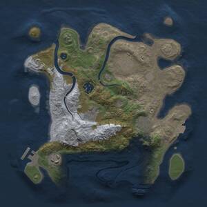 Thumbnail Rust Map: Procedural Map, Size: 3000, Seed: 45866, 11 Monuments