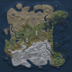 Thumbnail Rust Map: Procedural Map, Size: 4500, Seed: 1620910160, 17 Monuments