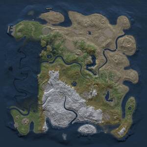 Thumbnail Rust Map: Procedural Map, Size: 4300, Seed: 1288222507, 17 Monuments
