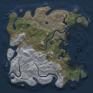Thumbnail Rust Map: Procedural Map, Size: 4300, Seed: 2039259958, 17 Monuments