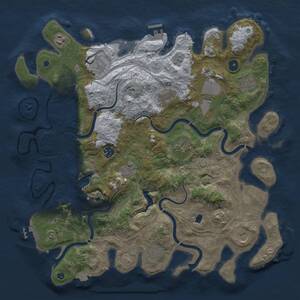 Thumbnail Rust Map: Procedural Map, Size: 4250, Seed: 483443860, 17 Monuments