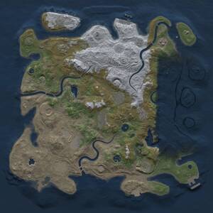 Thumbnail Rust Map: Procedural Map, Size: 4300, Seed: 1670061075, 17 Monuments