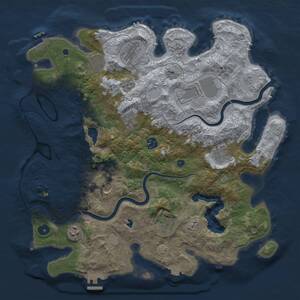 Thumbnail Rust Map: Procedural Map, Size: 4000, Seed: 88082049, 16 Monuments