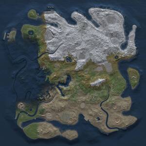 Thumbnail Rust Map: Procedural Map, Size: 4000, Seed: 2005752798, 16 Monuments