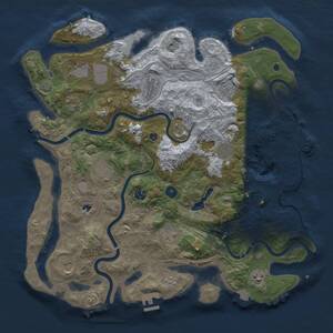 Thumbnail Rust Map: Procedural Map, Size: 4300, Seed: 682084151, 17 Monuments