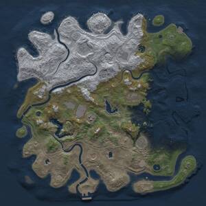 Thumbnail Rust Map: Procedural Map, Size: 4500, Seed: 115051598, 15 Monuments