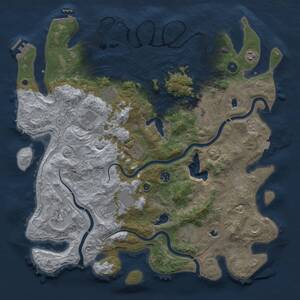 Thumbnail Rust Map: Procedural Map, Size: 4500, Seed: 1448577891, 17 Monuments