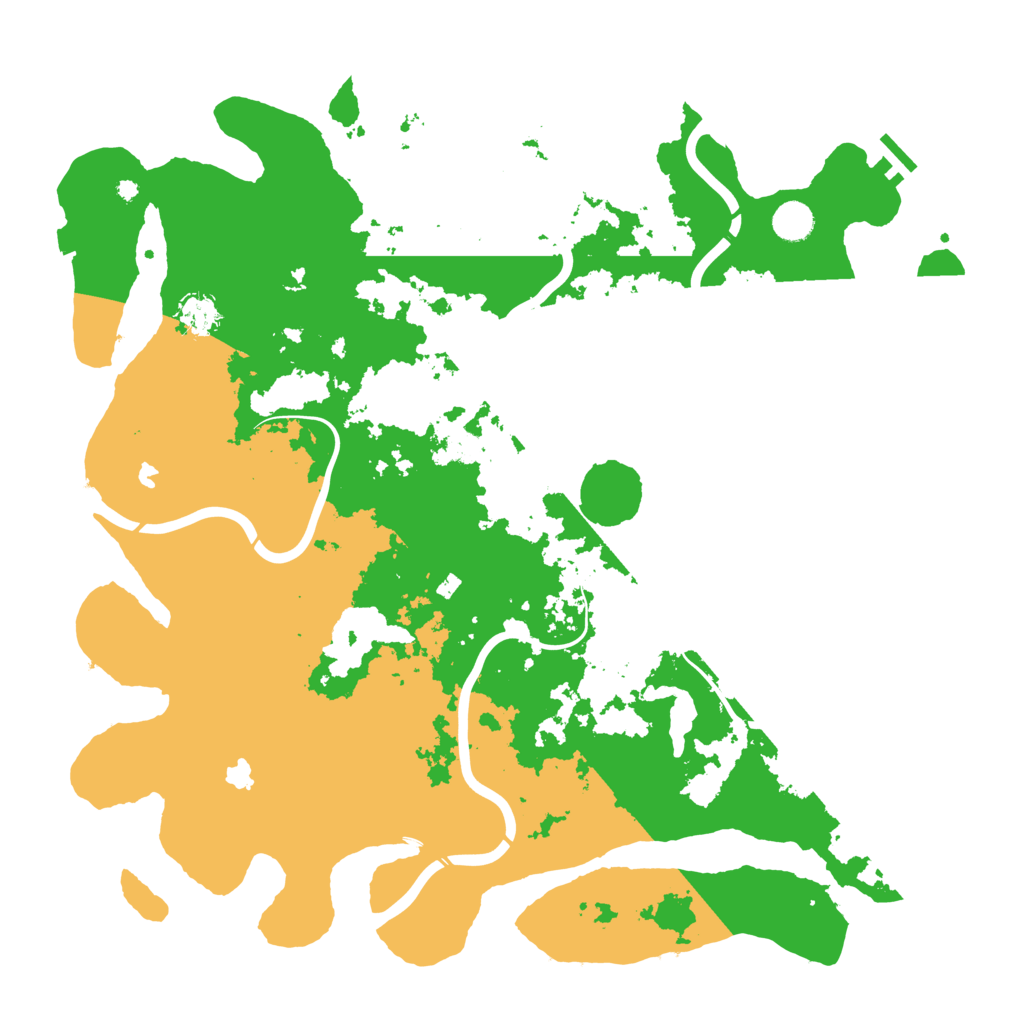 Biome Rust Map: Procedural Map, Size: 4500, Seed: 280784883