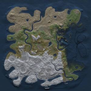 Thumbnail Rust Map: Procedural Map, Size: 4500, Seed: 1576548107, 17 Monuments