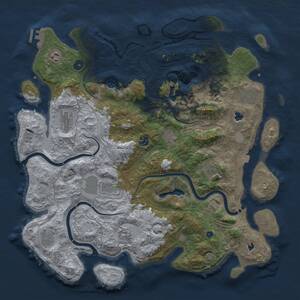 Thumbnail Rust Map: Procedural Map, Size: 4500, Seed: 790935231, 15 Monuments