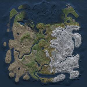Thumbnail Rust Map: Procedural Map, Size: 4500, Seed: 1547059085, 16 Monuments
