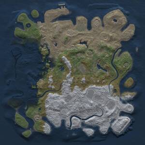 Thumbnail Rust Map: Procedural Map, Size: 4500, Seed: 1629547085, 16 Monuments