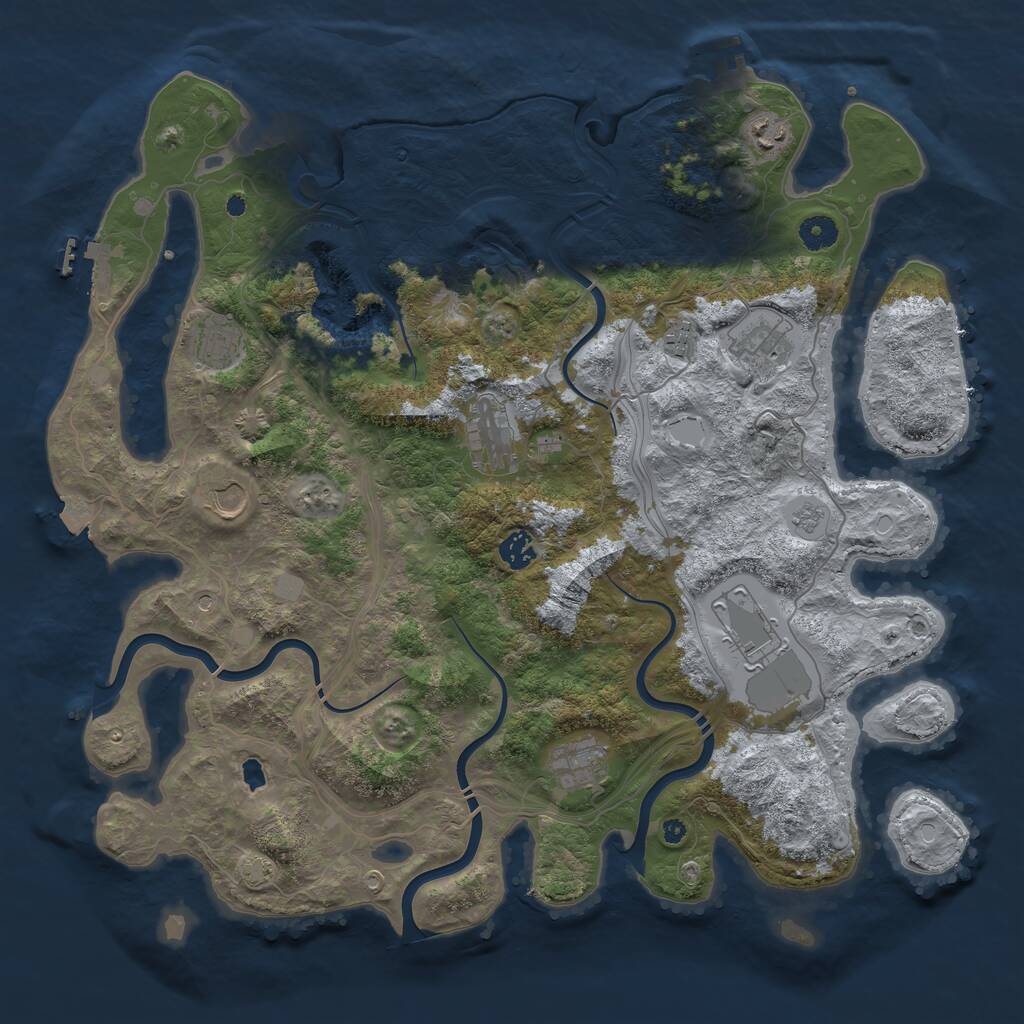 Rust Map: Procedural Map, Size: 4250, Seed: 829908041, 15 Monuments