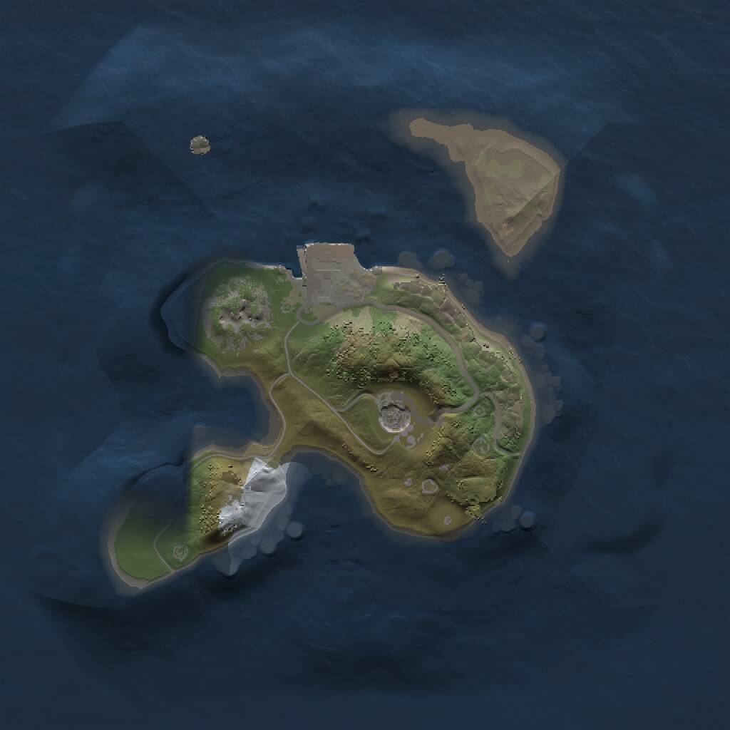 Rust Map: Procedural Map, Size: 1500, Seed: 1945478117, 2 Monuments