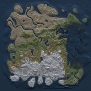 Thumbnail Rust Map: Procedural Map, Size: 4500, Seed: 1308873516, 17 Monuments