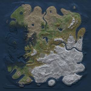 Thumbnail Rust Map: Procedural Map, Size: 4500, Seed: 34768200, 17 Monuments