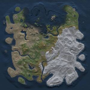 Thumbnail Rust Map: Procedural Map, Size: 4500, Seed: 255189119, 16 Monuments